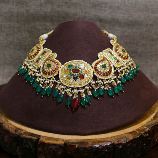 Gold Navratan Choker