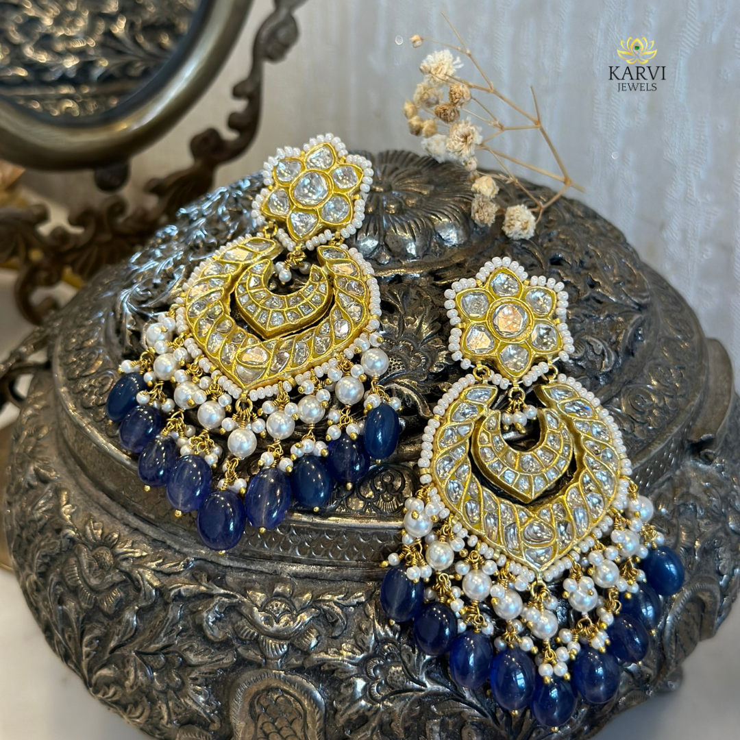 22k Gold Polki Earrings – Vintage Charm Meets Modern Elegance