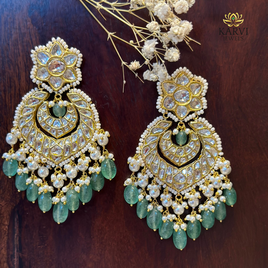 Vintage Glamor: Chandelier Floral Gold Earrings