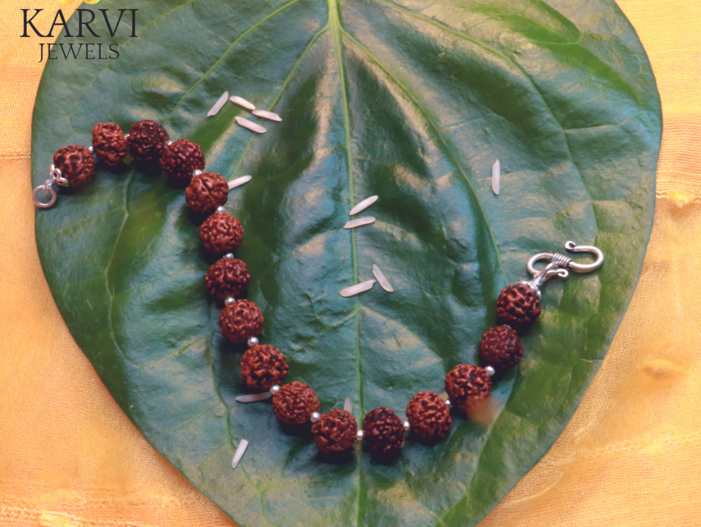 92.5 Silver Real Rudraksha Rakhi